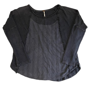 FREE PEOPLE WOMANS BLUE LONG SLEEVE BLOUSE SIZE MEDIUM‎ B1